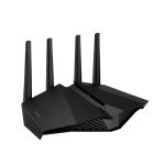Router inalámbrico ASUS RT-AX82U con Gigabit Ethernet, doble banda 2,4 GHz y 5 GHz en color negro. SKU: 90IG07W0-MO3B10