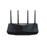 Imagen del router inalámbrico ASUS RT-AX5400 con doble banda de 2,4 GHz y 5 GHz, color negro, SKU: RT-AX5400