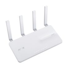 Imagen del router WiFi ASUS EBR63 con soporte para Gigabit Ethernet, doble banda 2.4 GHz y 5 GHz, en color blanco, SKU EBR63