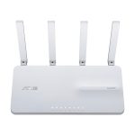 Imagen del router WiFi ASUS EBR63 con soporte para Gigabit Ethernet, doble banda 2.4 GHz y 5 GHz, en color blanco, SKU EBR63