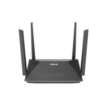 ASUS RT-AX52 AX1800 AiMesh router inalámbrico Gigabit Ethernet de doble banda (2,4 GHz / 5 GHz) en color negro. SKU: 90IG08T0-MO3H00