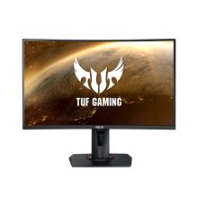 Monitor curvo ASUS TUF Gaming VG27WQ de 27 pulgadas, resolución 2560 x 1440 píxeles, tecnología LED, color negro. SKU: 90LM05F0-B02E70