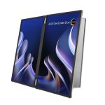 Monitor ASUS ZenScreen Duo OLED de 14 pulgadas con resolución 1920 x 1200 píxeles, SKU 90LM0AKV-B01N70. Pantalla para PC en color plata.