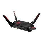Router ASUS ROG Rapture GT-AX6000, inalámbrico, 2.5 Gigabit Ethernet, doble banda (2.4 GHz / 5 GHz), color negro. SKU GT-AX6000