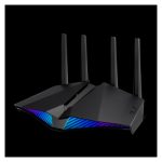 ASUS RT-AX82U router inalámbrico con Gigabit Ethernet, doble banda 2,4 GHz y 5 GHz en color negro, SKU RT-AX82U