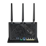 Router ASUS RT-AX86S inalámbrico con Gigabit Ethernet, doble banda de 2,4 GHz y 5 GHz en color negro. SKU: RT-AX86S