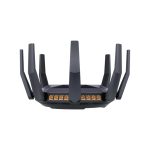 Router inalámbrico ASUS RT-AX89X AX6000 con doble banda 2.4 GHz y 5 GHz, modelo 90IG04J1-BM3010, ideal para redes domésticas de alta velocidad