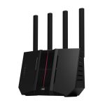Router inalámbrico ASUS RT-BE92U tribanda con capacidades de 2.4 GHz, 5 GHz y 6 GHz en color negro, SKU 90IG0950-MO9A0V