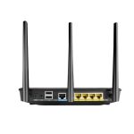 ASUS RT-N66U router inalámbrico doble banda 2.4 GHz / 5 GHz en color negro, SKU RT-N66U