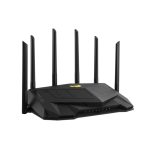 Router ASUS TUF Gaming AX5400 inalámbrico, Gigabit Ethernet, doble banda 2,4 GHz / 5 GHz en color negro. SKU 90IG06T0-MO3100