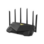 Router ASUS TUF Gaming AX5400 inalámbrico, Gigabit Ethernet, doble banda 2,4 GHz / 5 GHz en color negro. SKU 90IG06T0-MO3100