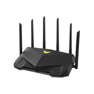 Router ASUS TUF Gaming AX5400 inalámbrico, Gigabit Ethernet, doble banda 2,4 GHz / 5 GHz en color negro. SKU 90IG06T0-MO3100