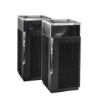 Imagen del enrutador ASUS ZenWiFi Pro ET12 Tribanda con soporte para 2.4 GHz, 5 GHz y 6 GHz, correspondiente al SKU ZenWiFi Pro ET12 (2pk).