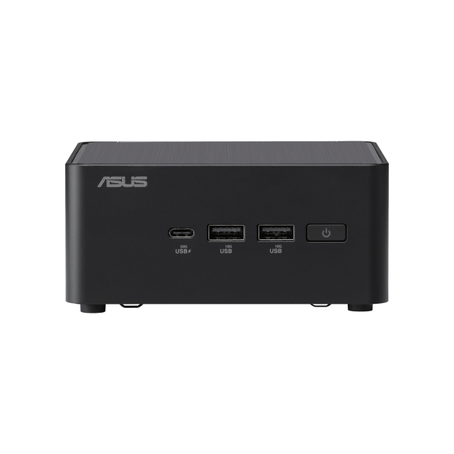 ASUS NUC 14 Pro Barebones UCFF Negro ASUS NUC 14 Pro modelo RNUC14RVHV700002I, barebones UCFF en color negro, SKU 90AR0072-M00280, visto de frente.