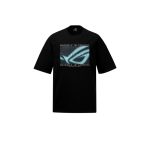 ASUS ROG camiseta de algodón modelo Cosmic Wave en color negro, cómoda y con estampado distintivo, SKU 90GC0160-BST030