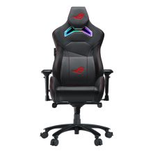 Imagen de la silla para videojuegos ROG Chariot X de ASUS, con asiento acolchado tapizado en negro SKU 90GC01M0-MSG030