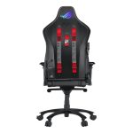 Imagen de la silla para videojuegos ROG Chariot X de ASUS, con asiento acolchado tapizado en negro SKU 90GC01M0-MSG030