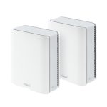 Imagen del ASUS ZenWiFi BT8 en blanco, un sistema de red tribanda con Wi-Fi 7 (802.11be), SKU 90IG0930-MO3B20