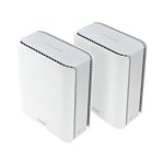 Imagen del ASUS ZenWiFi BT8 en blanco, un sistema de red tribanda con Wi-Fi 7 (802.11be), SKU 90IG0930-MO3B20