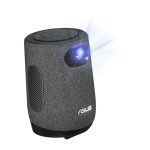 Imagen del ASUS ZenBeam Latte L1, un proyector LED de alcance estándar con resolución 1080p (1920x1080) en color gris, SKU 90LJ00E5-B00070