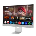 Monitor ASUS ZenScreen Smart de 27 pulgadas con resolución 3840 x 2160 Pixeles 4K Ultra HD en color gris, SKU 90LM0A3H-B01O70.