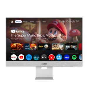 Monitor ASUS ZenScreen Smart de 27 pulgadas con resolución 3840 x 2160 Pixeles 4K Ultra HD en color gris, SKU 90LM0A3H-B01O70.