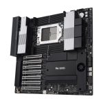 Imagen de la Asus PRO WS WRX90E-SAGE SE, una placa base profesional con socket AMD WRX90 y especificaciones avanzadas, SKU: 90MB1FW0-M0EAY0