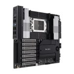 Imagen de la Asus PRO WS WRX90E-SAGE SE, una placa base profesional con socket AMD WRX90 y especificaciones avanzadas, SKU: 90MB1FW0-M0EAY0