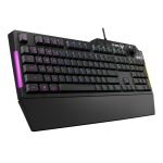 Teclado ASUS TUF Gaming K1, diseño para juegos, con USB, en inglés y español, color negro, SKU: 90MP01X0-BKSA00
