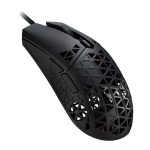Imagen del ratón ASUS TUF Gaming M4 Air, un dispositivo de juego ambidextro con conexión USB tipo A y sensor óptico de 16000 DPI, SKU 90MP02K0-BMUA00.