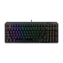 Teclado ASUS TUF Gaming K3 Gen II para juegos, conexión USB, distribución QWERTY en color negro, SKU 90MP0390-BKSA00
