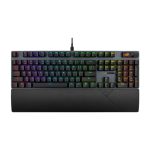 Teclado ASUS ROG Strix Scope II X, ideal para juegos, con conexión USB, color negro y retroiluminación RGB. SKU: 90MP03XF-BKSA00