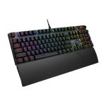 Teclado ASUS ROG Strix Scope II X, ideal para juegos, con conexión USB, color negro y retroiluminación RGB. SKU: 90MP03XF-BKSA00