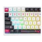 Teclado ASUS ROG Azoth X para juegos con conexión USB, RF Wireless y Bluetooth en colores negro y blanco. SKU: 90MP044F-BKUA30