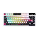 Teclado ASUS ROG Azoth X para juegos con conexión USB, RF Wireless y Bluetooth en colores negro y blanco. SKU: 90MP044F-BKUA30