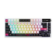 Teclado ASUS ROG Azoth X para juegos con conexión USB, RF Wireless y Bluetooth en colores negro y blanco. SKU: 90MP044F-BKUA30