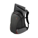 Mochila ASUS ROG Artillery de 43,2 cm (17 pulgadas) en colores negro y gris, SKU 90XB04D0-BBP000, diseñada para portátiles.