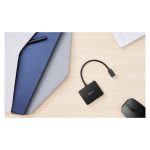 Imagen del ASUS USB-C Mini Dock Alámbrico, compatible con USB 3.2 Gen 2, color negro, SKU 90XB0820-BDS000