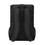 Vista de la ASUS ROG BP1800, una mochila de gaming negra fabricada en malla y poliéster, ideal para llevar portátiles. SKU: 90XB09JN-BBP020.