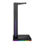 Fotografía del ASUS ROG Throne Qi, soporte inalámbrico para auriculares con iluminación RGB y carga Qi. SKU: 90YH01K0-B2EA00