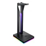 Fotografía del ASUS ROG Throne Qi, soporte inalámbrico para auriculares con iluminación RGB y carga Qi. SKU: 90YH01K0-B2EA00