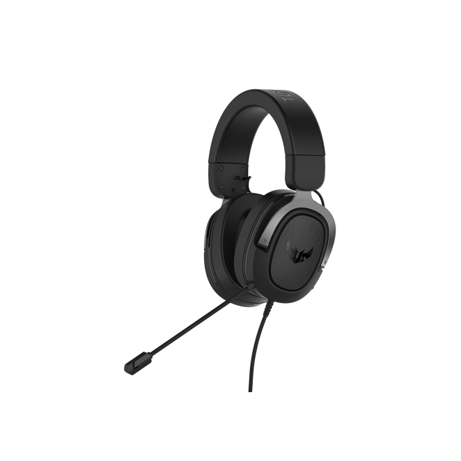 ASUS Auriculares TUF Gaming H3 con Diadema Alámbrica ASUS TUF Gaming H3 auriculares alámbricos en color negro y gris, diadema para juego SKU 90YH028G-B1UA00