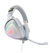 Auriculares ASUS ROG Delta White Edition de diadema alámbricos para juegos, color blanco, con conexión USB Tipo C, SKU 90YH02HW-B2UA00