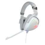 Auriculares ASUS ROG Delta White Edition de diadema alámbricos para juegos, color blanco, con conexión USB Tipo C, SKU 90YH02HW-B2UA00