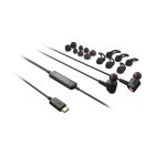 Imagen de los auriculares ASUS ROG CETRA II alámbricos de oído para juego en color negro con conexión USB Tipo C. SKU 90YH02S0-B2UA00