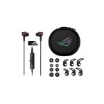 Imagen de los auriculares ASUS ROG CETRA II alámbricos de oído para juego en color negro con conexión USB Tipo C. SKU 90YH02S0-B2UA00