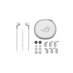 Auriculares alámbricos ASUS Cetra II Core, dentro de oído, color blanco, SKU 90YH0360-B2UA00, ideales para juegos