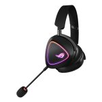 Auriculares ASUS ROG Delta II, inalámbricos y alámbricos, con diadema, USB Tipo C, Bluetooth, color negro. SKU: 90YH03W0-BHUA00