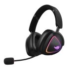Auriculares ASUS ROG Delta II, inalámbricos y alámbricos, con diadema, USB Tipo C, Bluetooth, color negro. SKU: 90YH03W0-BHUA00