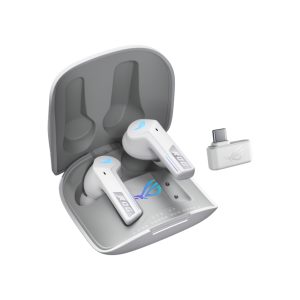 Auriculares ASUS ROG Cetra True Wireless Stereo (TWS), tecnología Speednova, tipo dentro del oído, Bluetooth, color blanco. SKU: 90YH03Y0-BTUA10